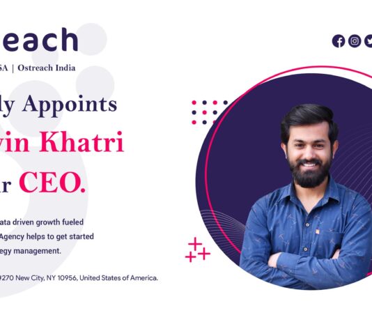 Ostreach Inc. appoints 23yo Entrepreneur Ashwin Khatri as its Chief Executive Officer (CEO) Ostreach Inc. appoints 23yo Entrepreneur Ashwin Khatri as its Chief Executive Officer (CEO)