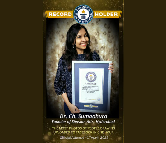 Dr Sumadhura of Hyderabad-based SimSum Arts on the Guinness World Records Dr Sumadhura of Hyderabad-based SimSum Arts on the Guinness World Records