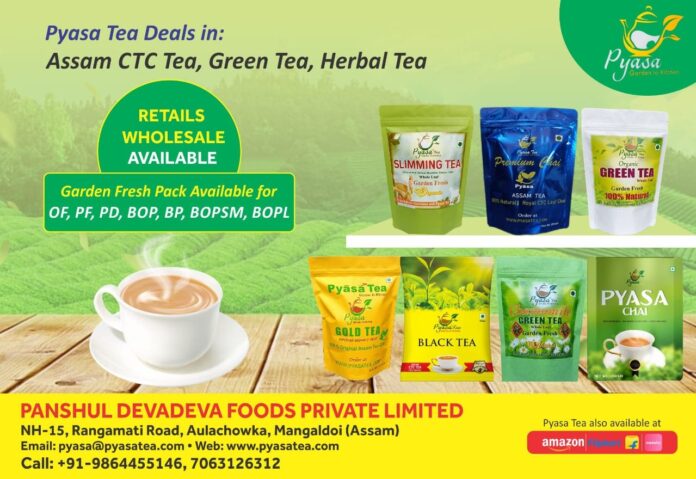 Pyasa Tea Purest quality tea from Assam Tea Gardens, a heavenly taste.,,
