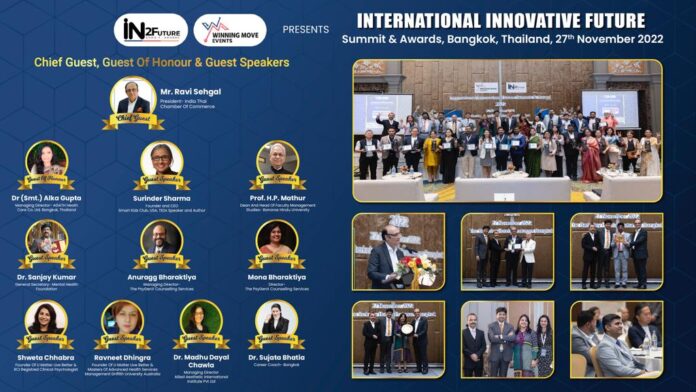 International Innovative Future Summit and Awards 2022 organized by Winning Move & In2future in Bangkok Thailand