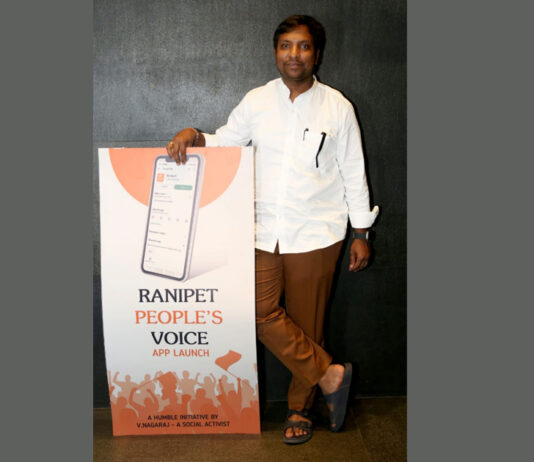 V. Nagaraj launches Groundbreaking App for Public Welfare in Ranipet Constituency