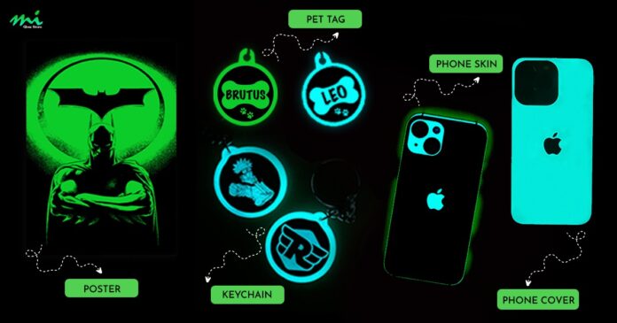 Mi Glow Store, glow-in-the-dark products, phone skins and covers