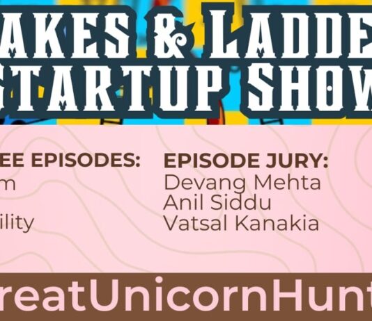 A new Startup Show full of Approachable Investors that talks about the Founder’s Fights and Wins new Startup Show, Snakes and Ladders Startup Show, The Great Unicorn Hunt, India’s leading Startup Discovery and Networking portal,