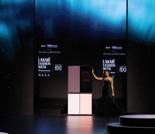 LG Electronics has launched the LG Objet Collection, including the MoodUP™ Refrigerator, a product that blends advanced technology with elegant design LG Electronics, MoodUP™ Refrigerator, LG Objet Collection, Lakme Fashion week, India’s biggest fashion event, FDCI, fashion Designer duo, Gauri and Nainika, LG, leading Consumer Durable brand,