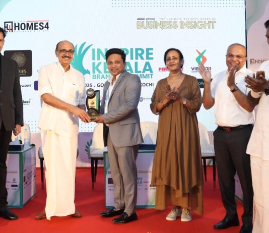 Anu Valsan Kalayil Receives Prestigious Award for Swarnakara Finance and Gold Loan Anu Valsan Kalayil, Swarnakara Finance and Gold Loan, Most Trusted Emerging Gold Loan Brand Award, Business Insight Inspire Kerala Awards 2025