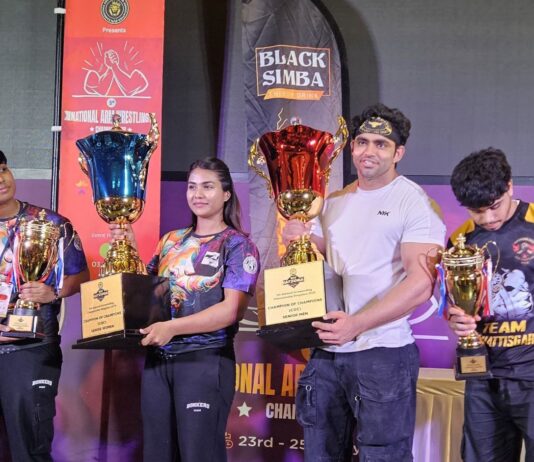 Sandeep Sheoran Crowned India’s Strongest Armwrestler at 5th National Championship Powered by NYK Sportswear