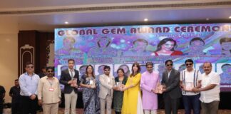 Anti Corruption Foundation of India and Tourism Department, J&K promote Jammu & Kashmir Tourism at Global Gem Award Function in Karnal, Haryana.