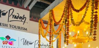 Kanjlochan Actress and producer Suman Pandey Has joined the Up International Trade Show 3rd Edition At Greater Noida and praised C.M Yogi Adityanath while promoting the trade fair