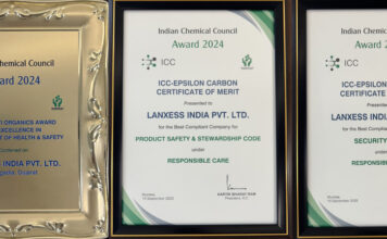 LANXESS India recognized with three prestigious honors by the Indian Chemical Council