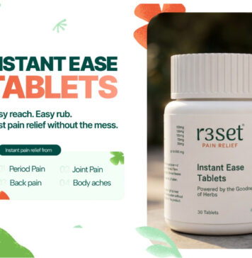 R3SET Instant Ease Tablets: India’s Smarter, Plant-Based Answer to Everyday Pain Relief