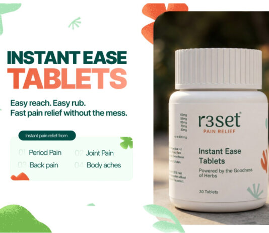 R3SET Instant Ease Tablets: India’s Smarter, Plant-Based Answer to Everyday Pain Relief