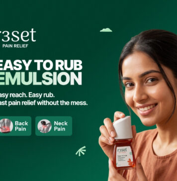 R3SET Easy to Rub Pain Relief Emulsion: The Smarter Roll-On for Joint pain, Muscle Pain, Back pain & Everyday Aches