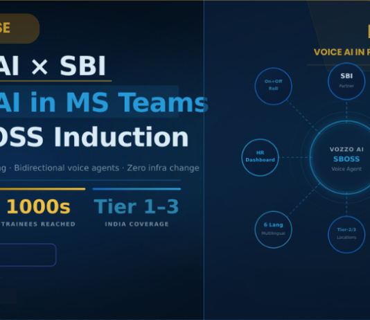 Vozzo AI Deploys Voice AI Agents Inside Microsoft Teams for SBI’s SBOSS Trainee Induction Programme, A First for Indian Public Sector Banking