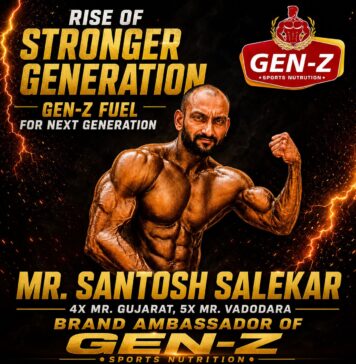 Santosh Salekar Appointed as Brand Ambassador of Gen-Z Sports Nutrition at Grand Launch Event in Vadodara