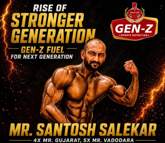 Santosh Salekar Appointed as Brand Ambassador of Gen-Z Sports Nutrition at Grand Launch Event in Vadodara