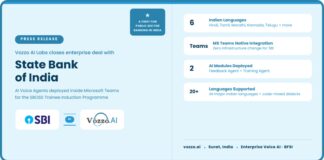 Vozzo AI Deploys Voice AI Agents Inside Microsoft Teams for SBI’s SBOSS Trainee Induction Programme, A First for Indian Public Sector Banking