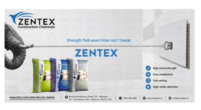 Marazen Conchem, ZENTEX, Tile Adhesives, Construction Chemicals, West Bengal Business